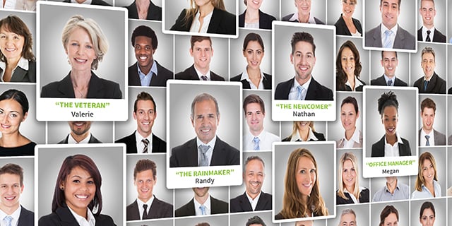 People depicting various real estate personas