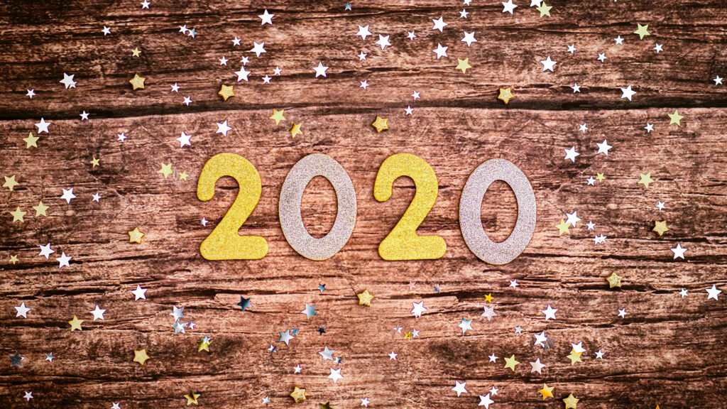 2020 numbers on a piece of wood