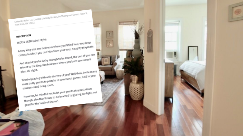 Apartment with kinky listing description blows up online