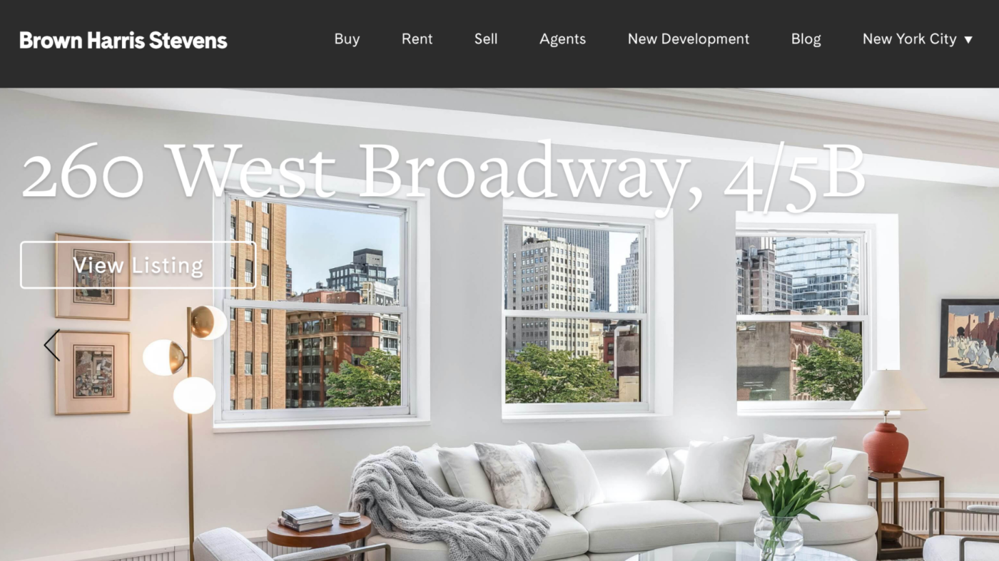 Brown Harris Stevens Goes Back To Basics With Revamped Site Inman