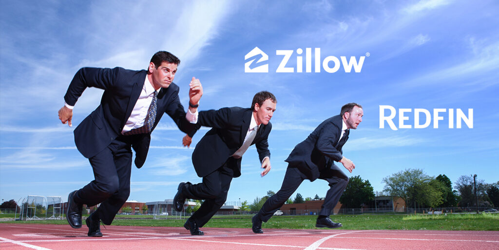 runners representing Zillow and Redfin