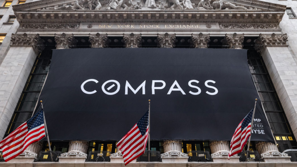 Compass stock closes at $20.15 per share on first day on the market