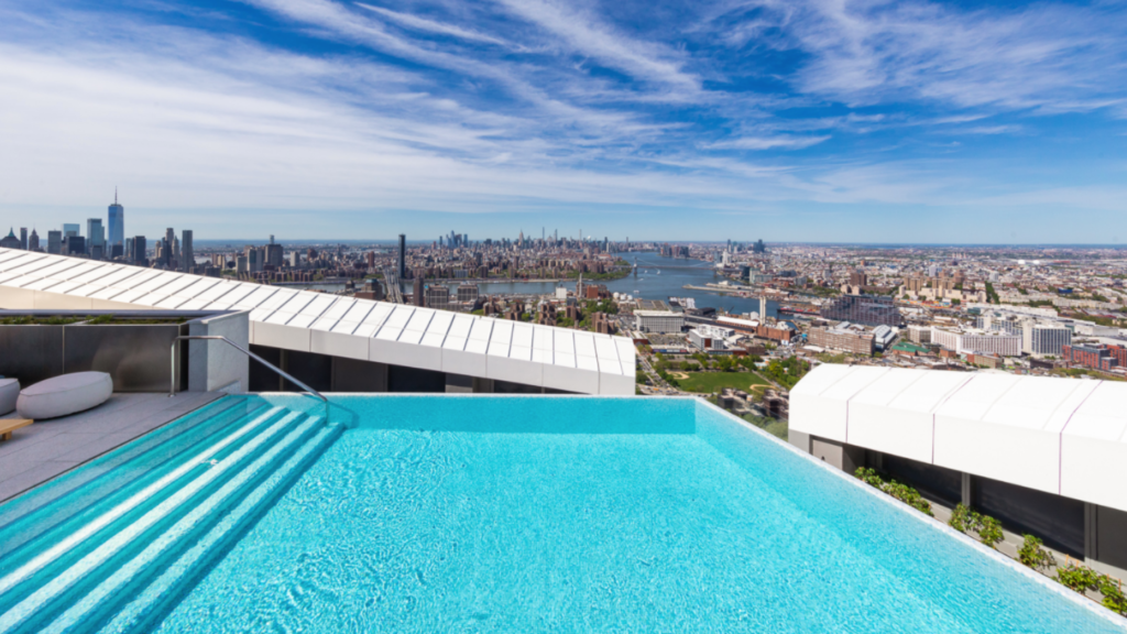 Infinity pool atop Brooklyn skyrise is highest in Western Hemisphere