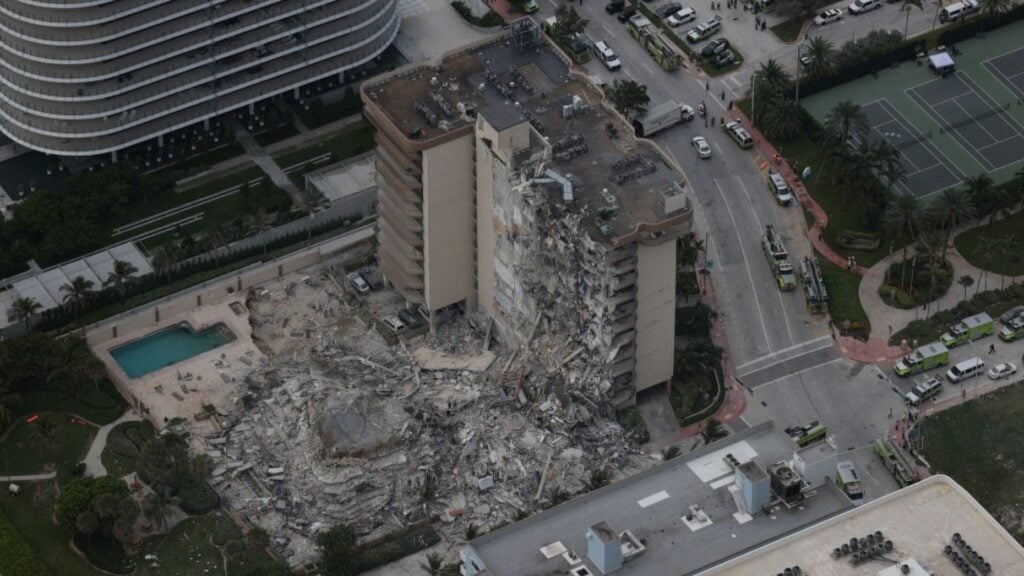 12-story condo building partially collapses near Miami