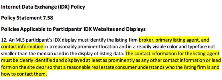 Realogy Calls For NAR Rule Change On Listing Broker Attribution 2 ProposedRealogyIDXChange 09092021 - TodayHeadline