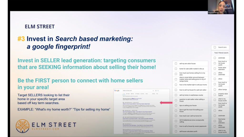 Elm Street Technology Tips for leads: invest in search based marketing to build a Google fingerprint